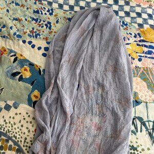 Periwinkle Star Fish Print Lightweight Womens Scarf - Gently Used